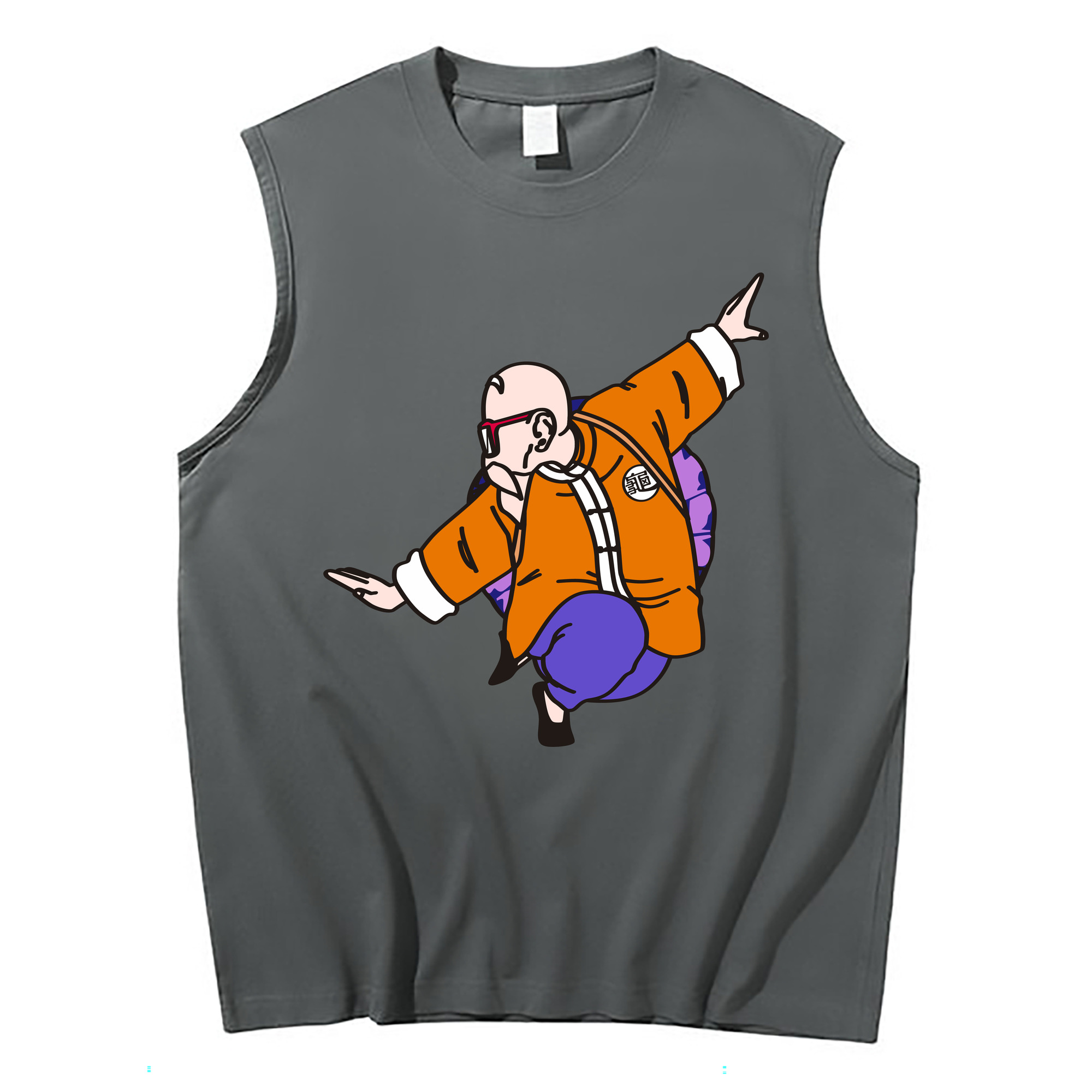 （画像用） ドラゴンボール 亀仙人（かめせんにん） DRAGON BALL Master Roshi Kame Sennin コットン100％タンクトップ（フロントプリント）